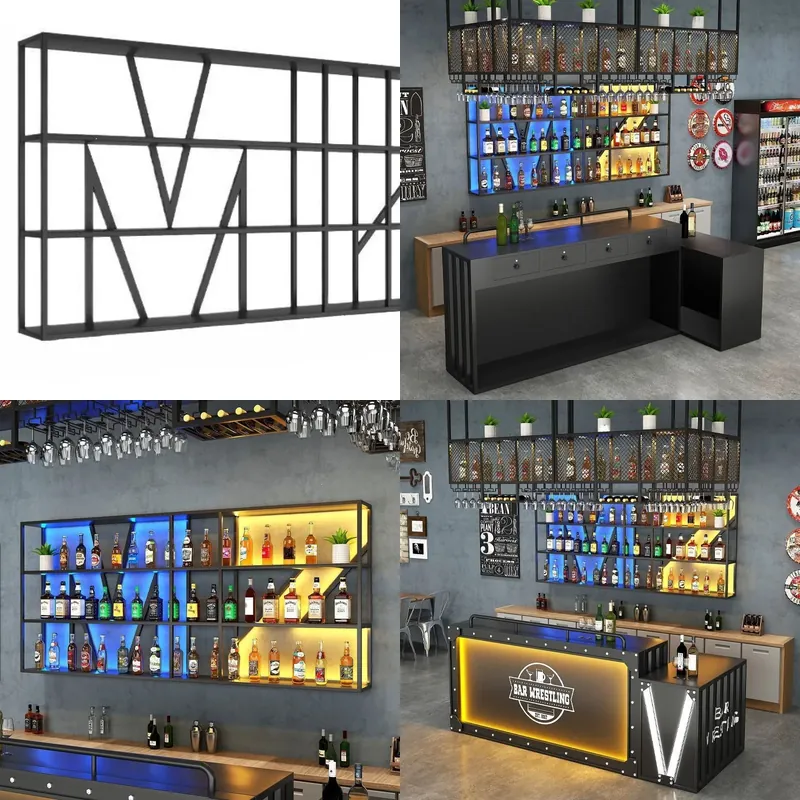 Wine & Beer Guayaquil - Support mural en fer forgé pour